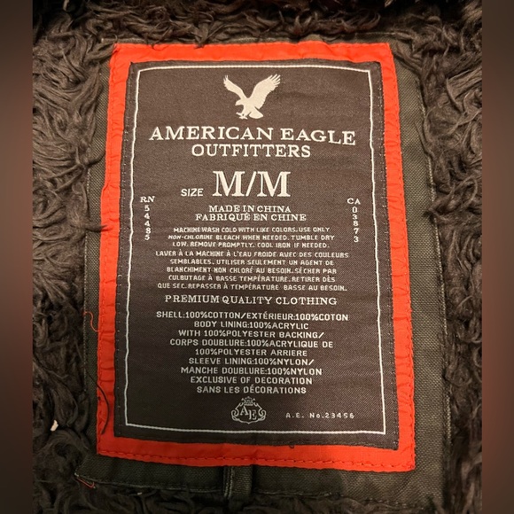 AMERICAN EAGLE Faux Fur Lined Men’s Jacket with Hood - Picture 4 of 7